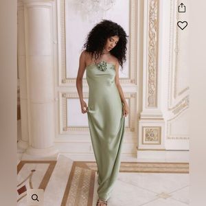 WeWoreWhat strapless silky maxi dress